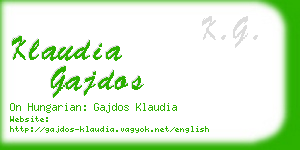 klaudia gajdos business card